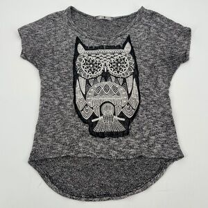 Blu Planet Embroidered Owl Top S Forest Grunge Dark Witchy Whimsigoth 90s Night